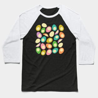 EGGS-CELLENT! Fun Food Hard-Boiled Eggs Easter Picnic Food Kitchen Cooking in Bright Summer Colours on Royal Blue Baseball T-Shirt